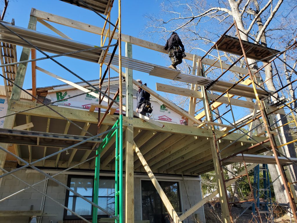 Northern Neck Porch Addition being built