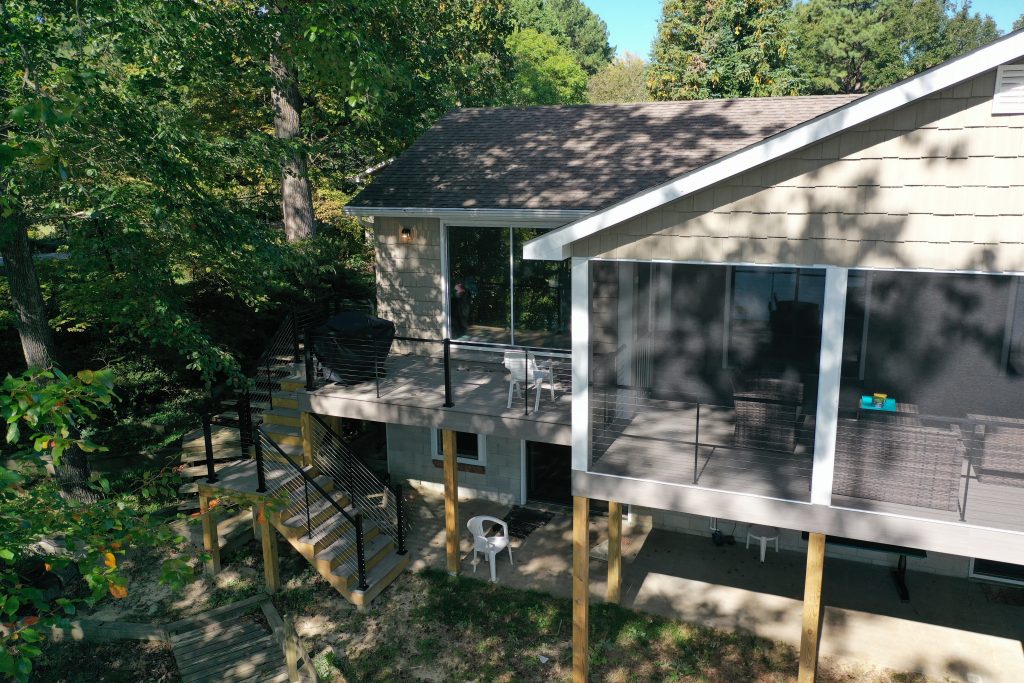 Northern Neck Screen Porch Addition with Deck