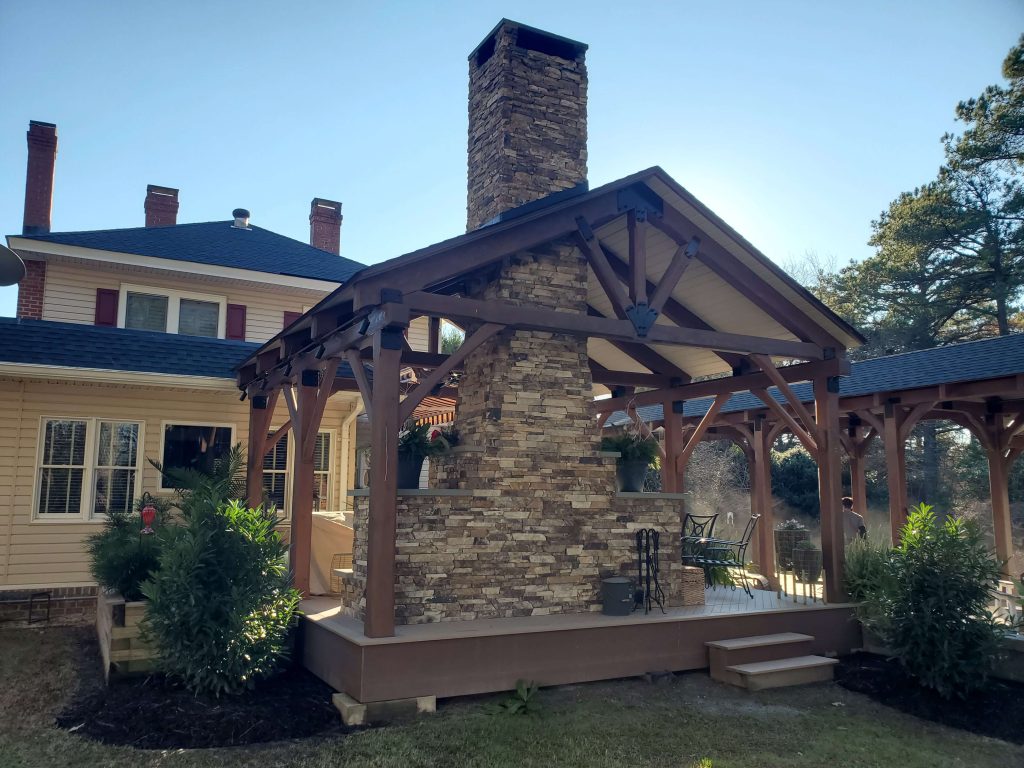 Close-up of Pavilion blending into new Breezeway