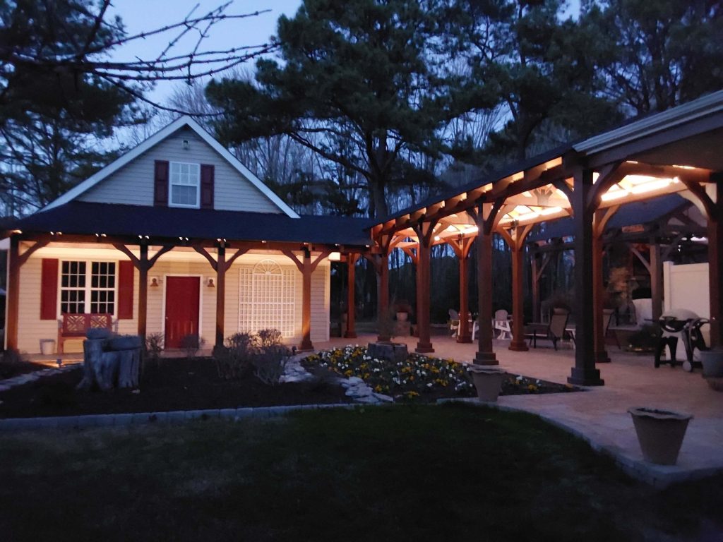 Breezeway at night