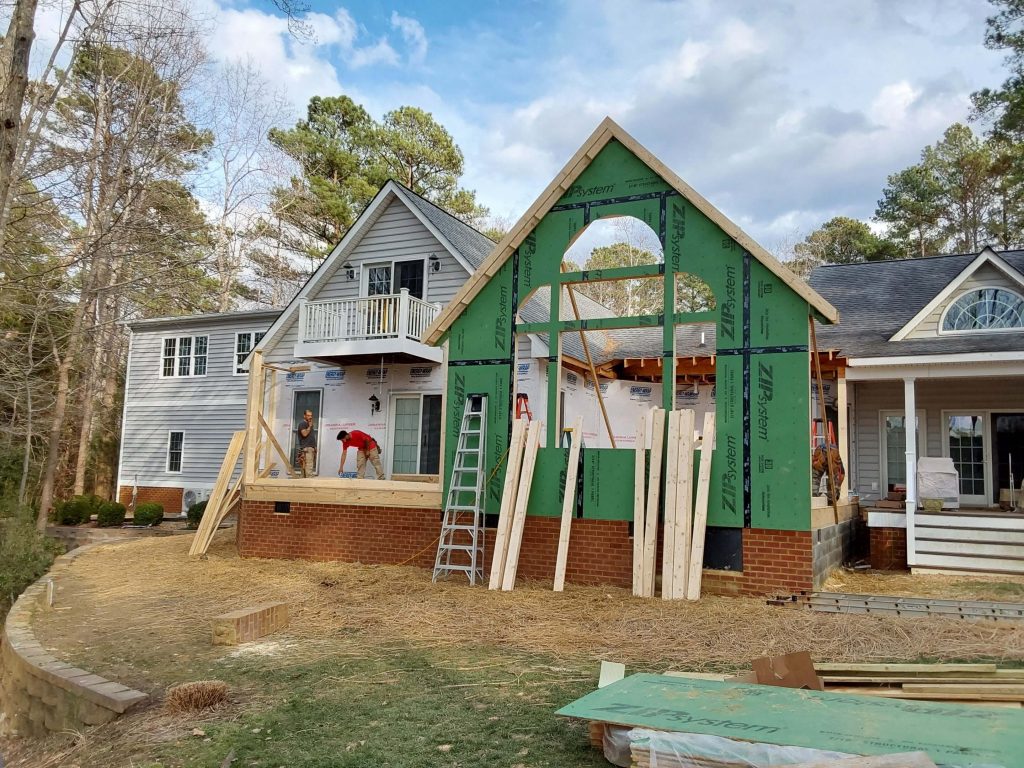 Framing for Master Bedroom Addition in Northern Neck