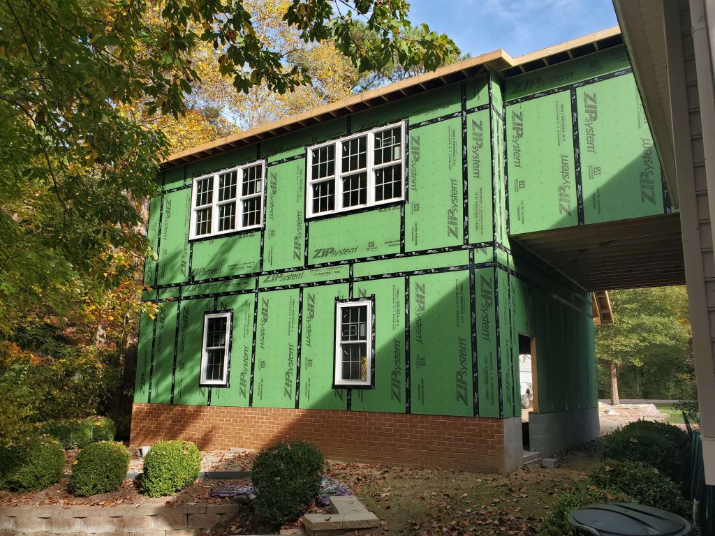 Framing for Back of Garage Addition in Northern Neck