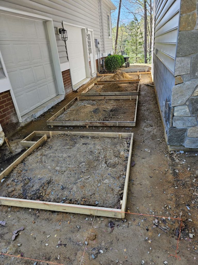 Preparing for Pavers in Breezeway of Garage Addition