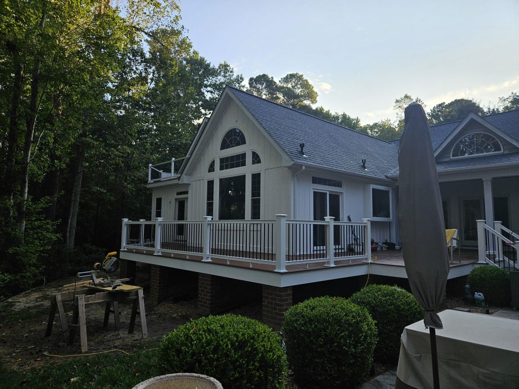 Exterior of Addition for Kitchen area and new Deck completed