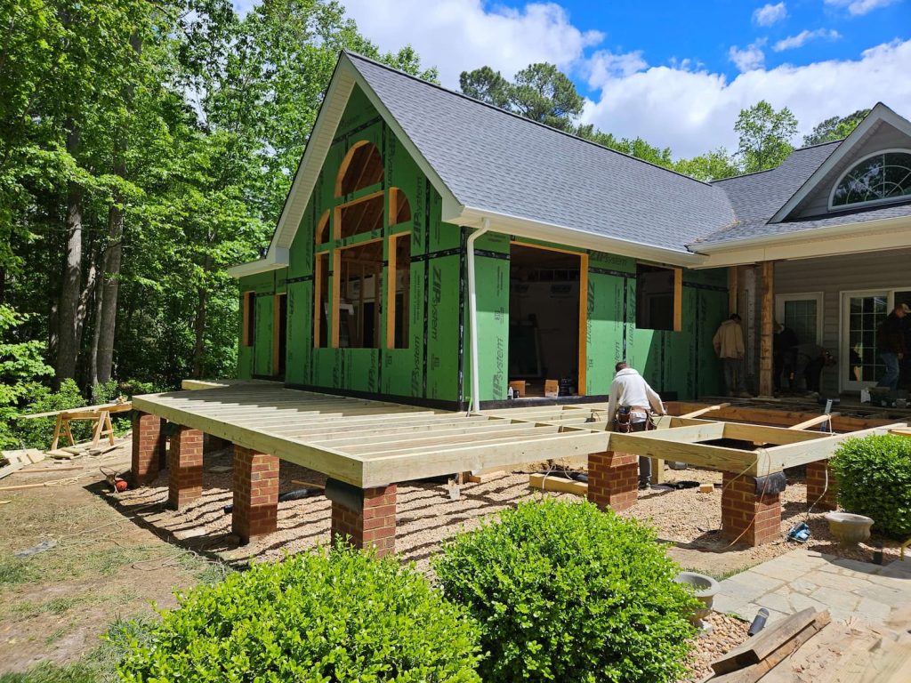 Framing for Deck next to Kitchen Addition