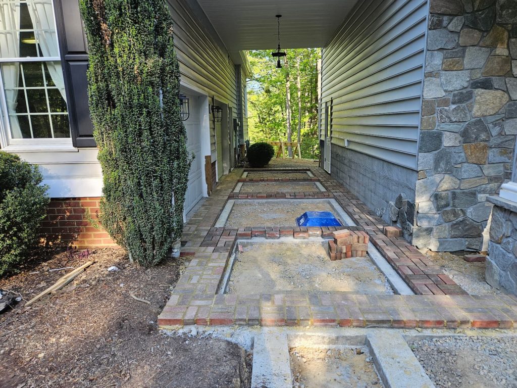 Pavers are done for Garage Addition Breezeway