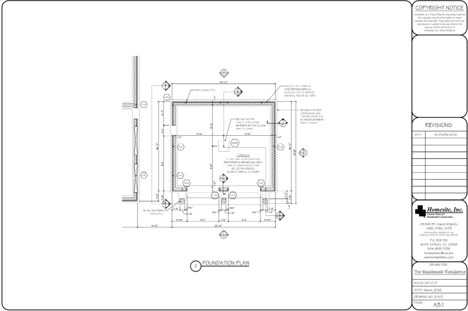 Northern Neck Home Addition Foundation Plans