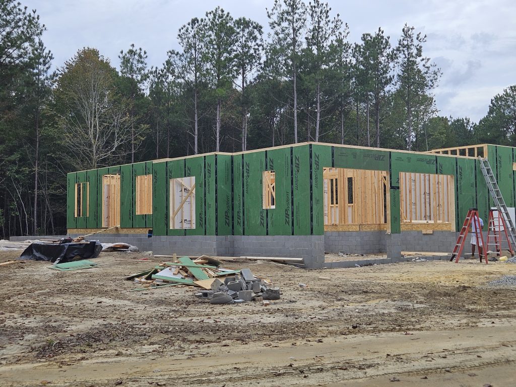 First floor wall completed for New Home Build