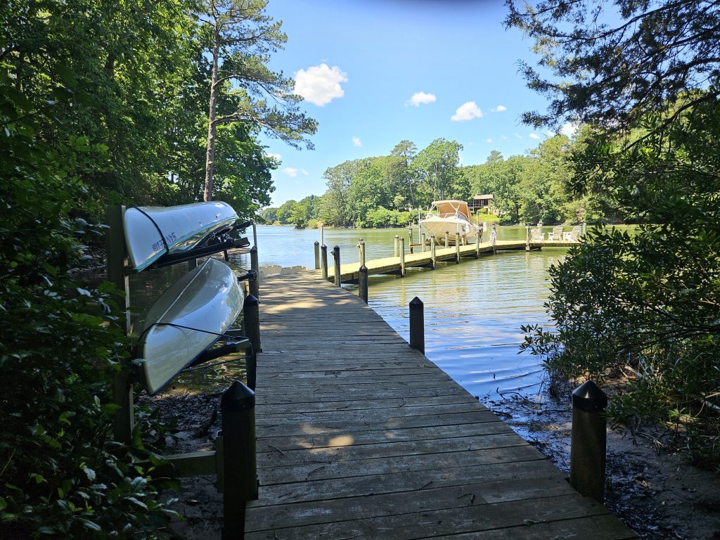 Water front for new Home Addition in Moran Creek