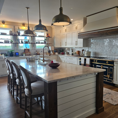 Home Remodel in Northern Neck with Large Kitchen Island