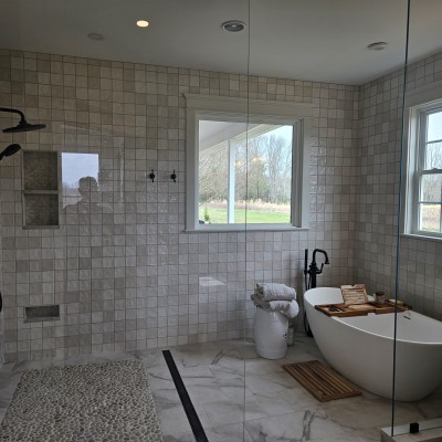 Master Bath Remodel Wet Area with shower and tub