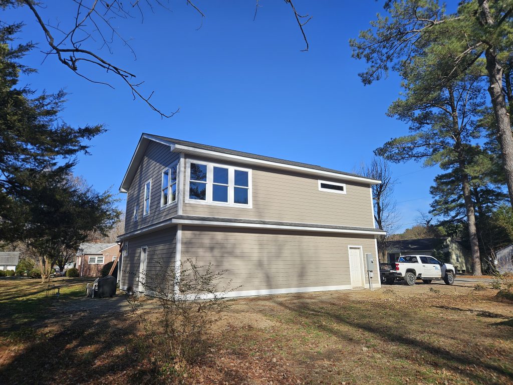 Home Addition for Garage and Living Space side view